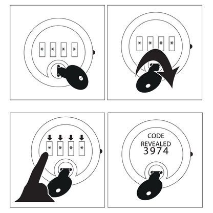 RONIS C4S Combination Cam Lock With Key Override