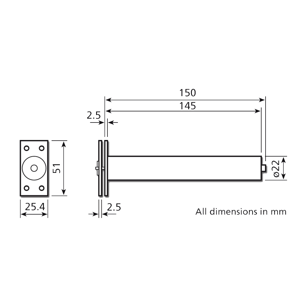 SAMUEL HEATH Perko R2 Concealed Door Closer