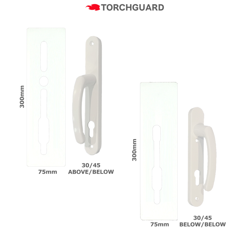 SASHSTOP Torchguard Door Handle Protector 30/45 Backset 300mm x 75mm