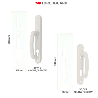 SASHSTOP Torchguard Door Handle Protector 30/45 Backset 300mm x 75mm