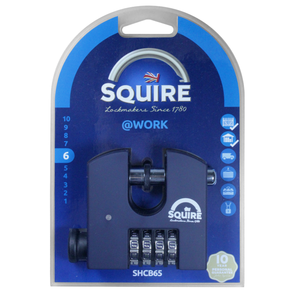 SQUIRE SHCB Sliding Shackle Combination Padlock