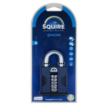 SQUIRE SS50 Stronghold Open Shackle Recodable Combination Padlock