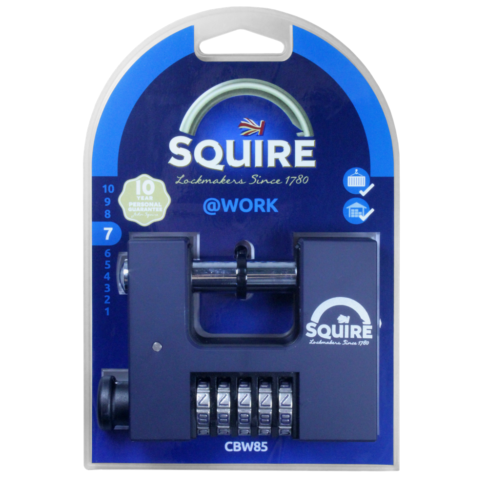 SQUIRE CBW85 85mm High Security Combination Sliding Shackle Padlock