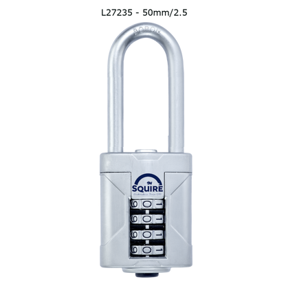 SQUIRE Vulcan Long Boron Shackle Combination Padlock