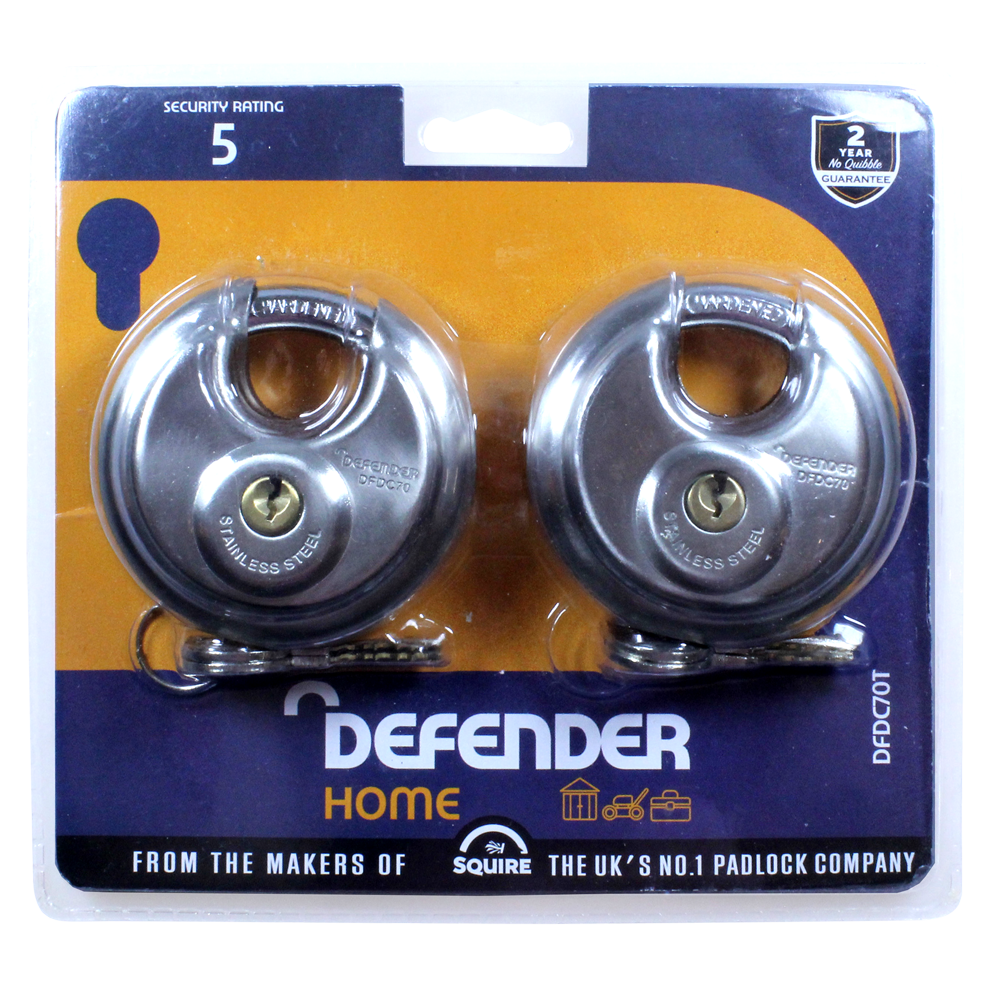 DEFENDER 70mm Discus Padlock