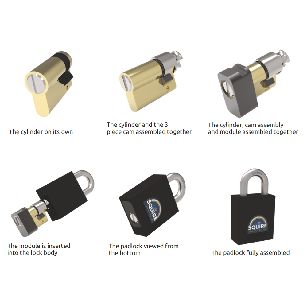 SQUIRE Stronghold Long Shackle Padlock Body Only To Take Half Euro Cylinder