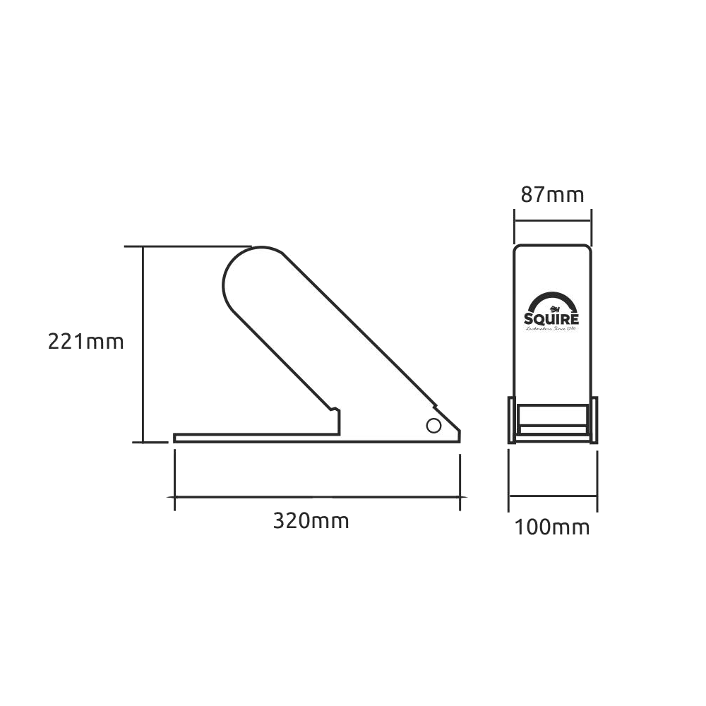 SQUIRE GA5 Sold Secure Motorcycle Bronze Garage Door Protector