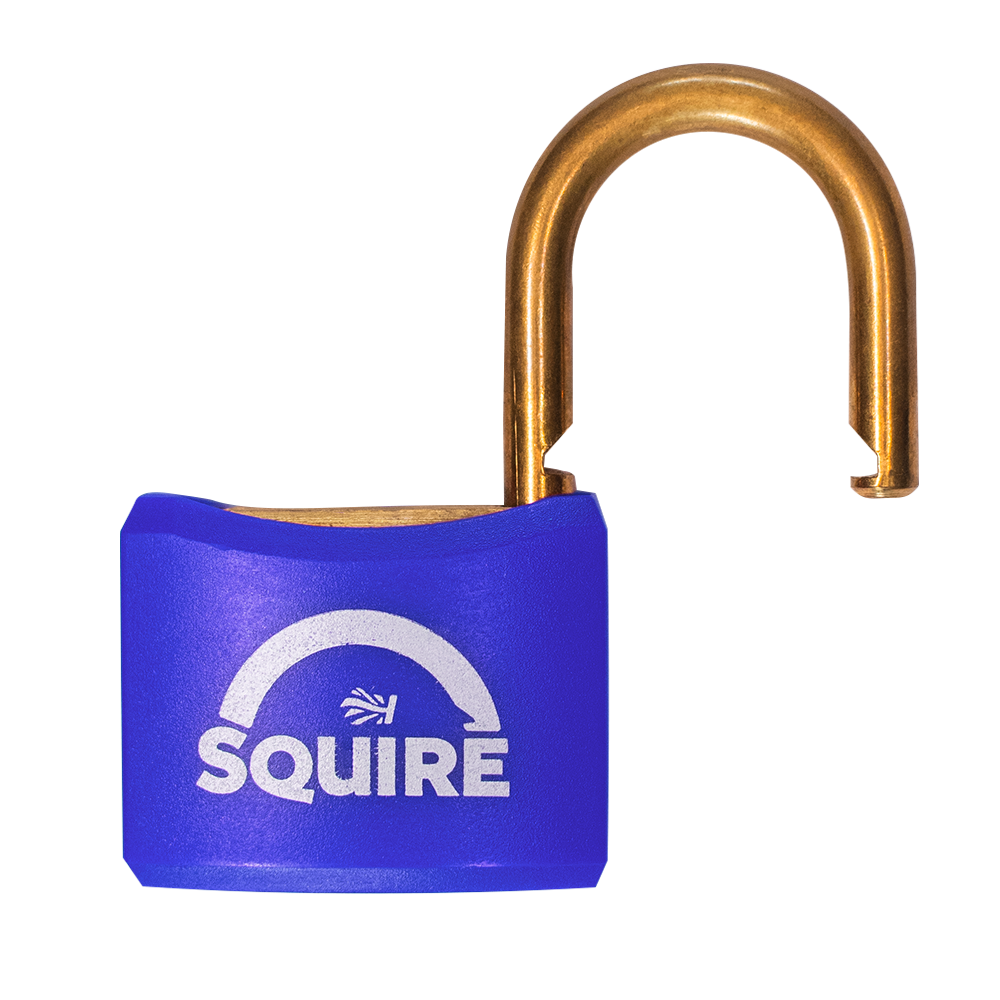 SQUIRE BR40 Open Shackle Brass Padlock With Brass Shackle KA