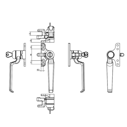 STEEL WINDOW FITTINGS B195 Key Locking Window Handle