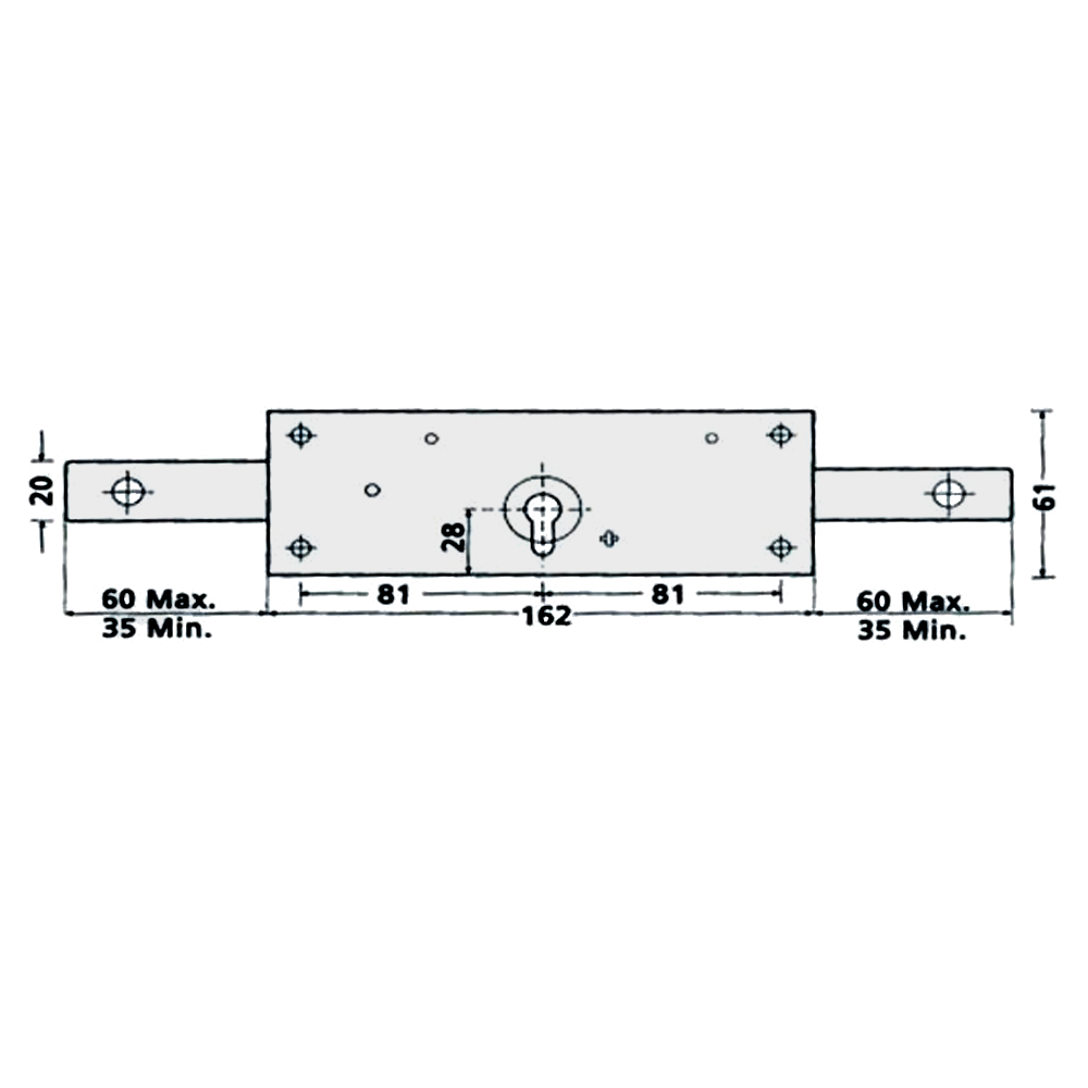 Tessi 6410 Central Shutter Lock