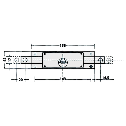 Tessi 6430 Narrow Central Shutter Lock