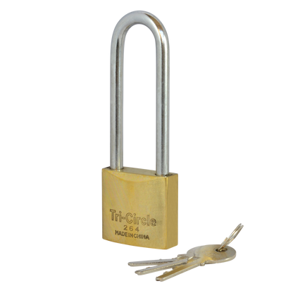 Tricircle 26 Series Brass Long Shackle Padlocks