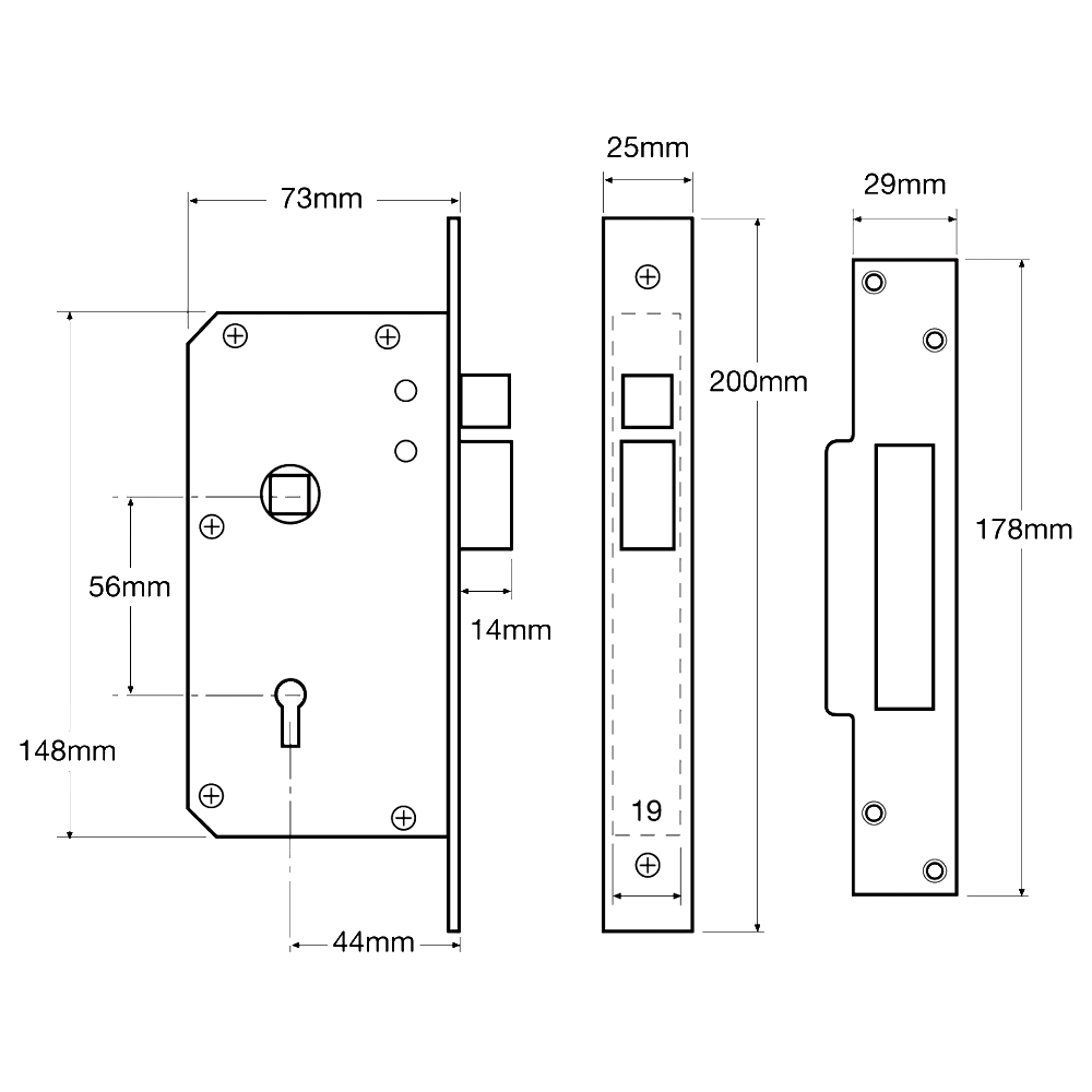 UNION C-Series 3K70 Detainer Sashlock