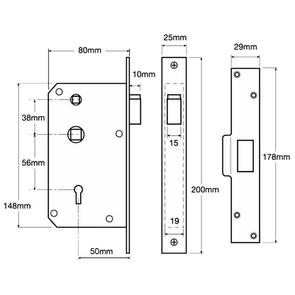 UNION C-Series 3R35 Deadlocking Latch