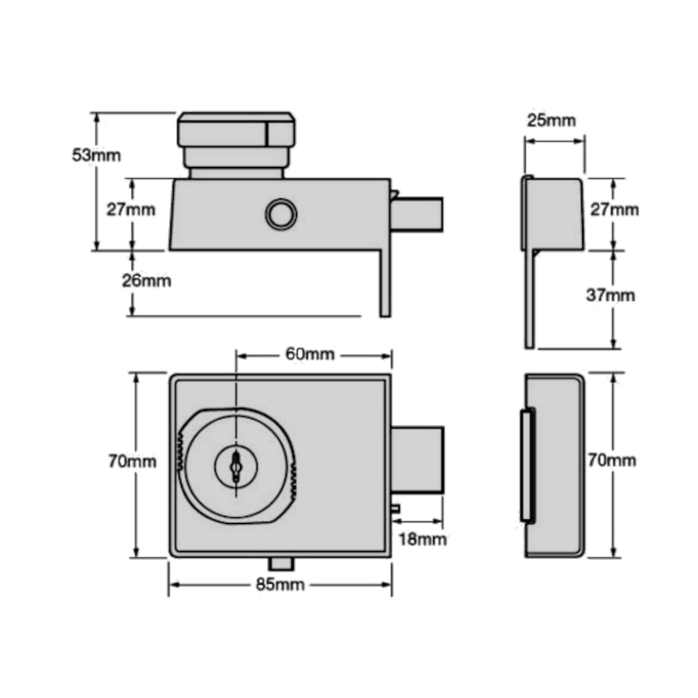 UNION 4L67E Auto Deadlocking AVA Rimlock