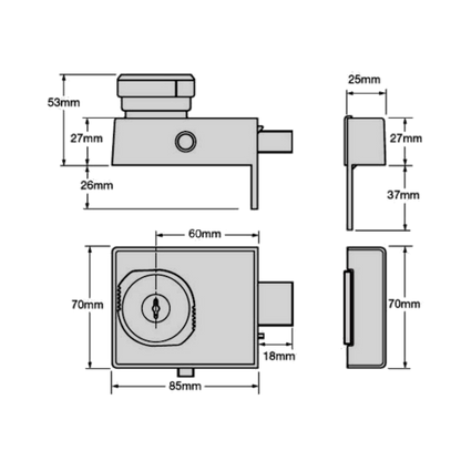 UNION 4L67E Auto Deadlocking AVA Rimlock