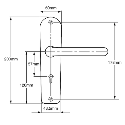 UNION C-Series B-3K70F-R Lever Furniture