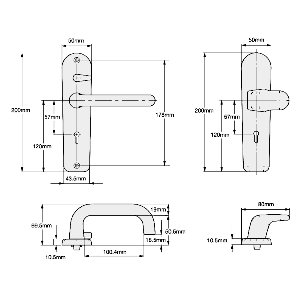 UNION C-Series B-3R35F-R Lever