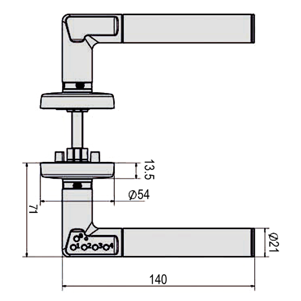 UNION E1200 Codehandle Battery Operated Digital Lock