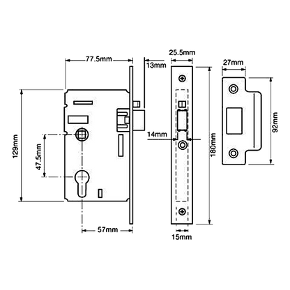 UNION L2349 Euro Nightlatch Case