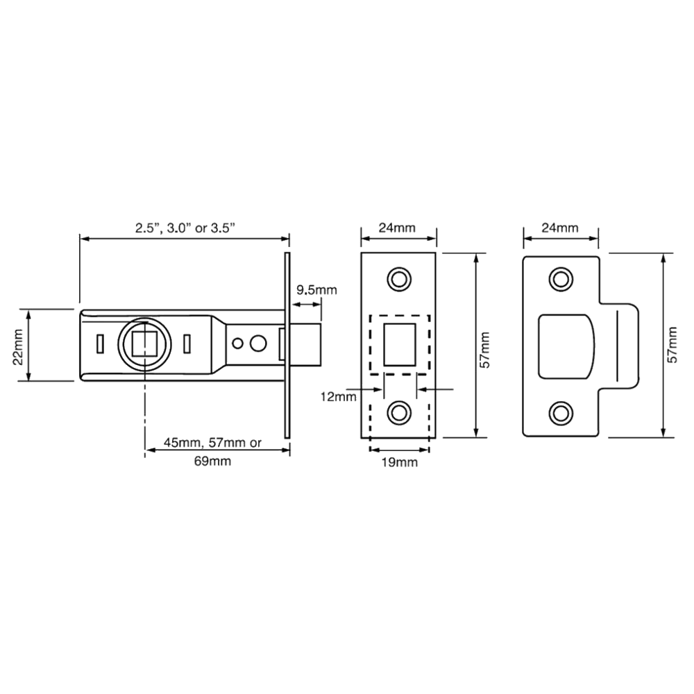 UNION J2600 Essential Tubular Latch