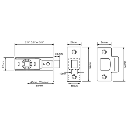 UNION J2600 Essential Tubular Latch