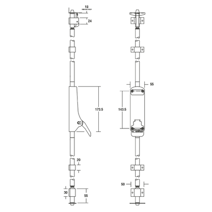 UNION ExiSAFE Push Pad Bolt To Suit Single Doors