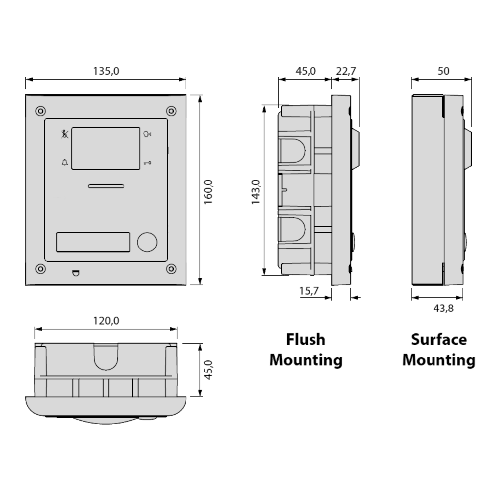 VIDEX 4K Video 1 Way Intercom Kit