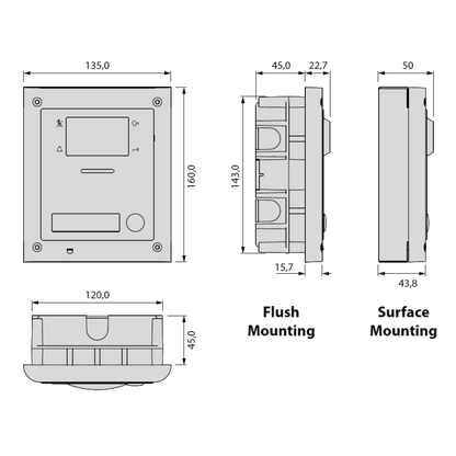 VIDEX 4K Video 1 Way Intercom Kit