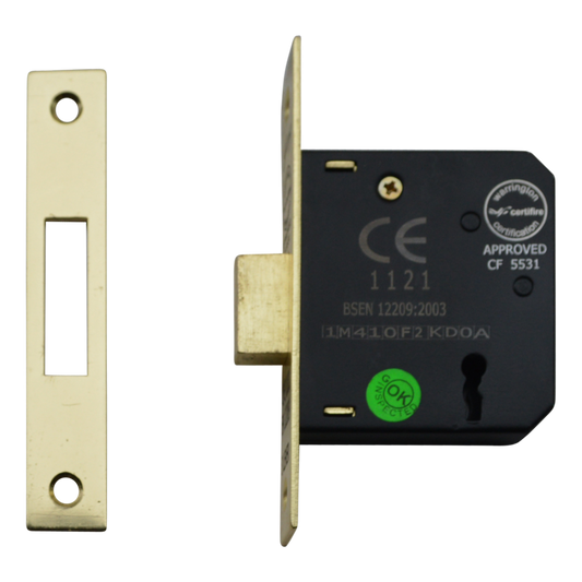 ASEC Vital 3 Lever Deadlock 75mm - Gold