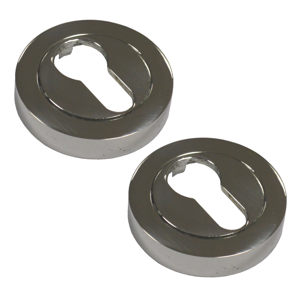 ASEC Vital Concealed Fixing Escutcheon Euro - Chrome Plated