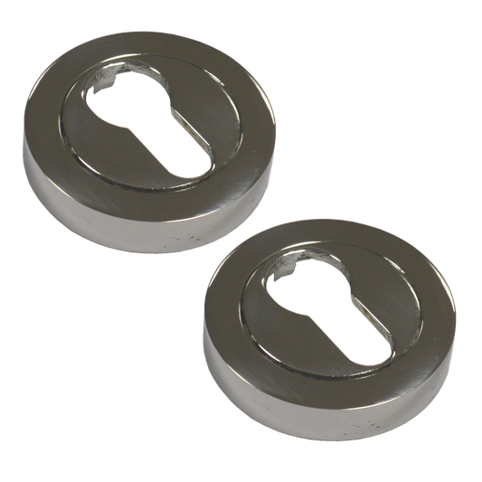 ASEC Vital Concealed Fixing Escutcheon Euro - Chrome Plated