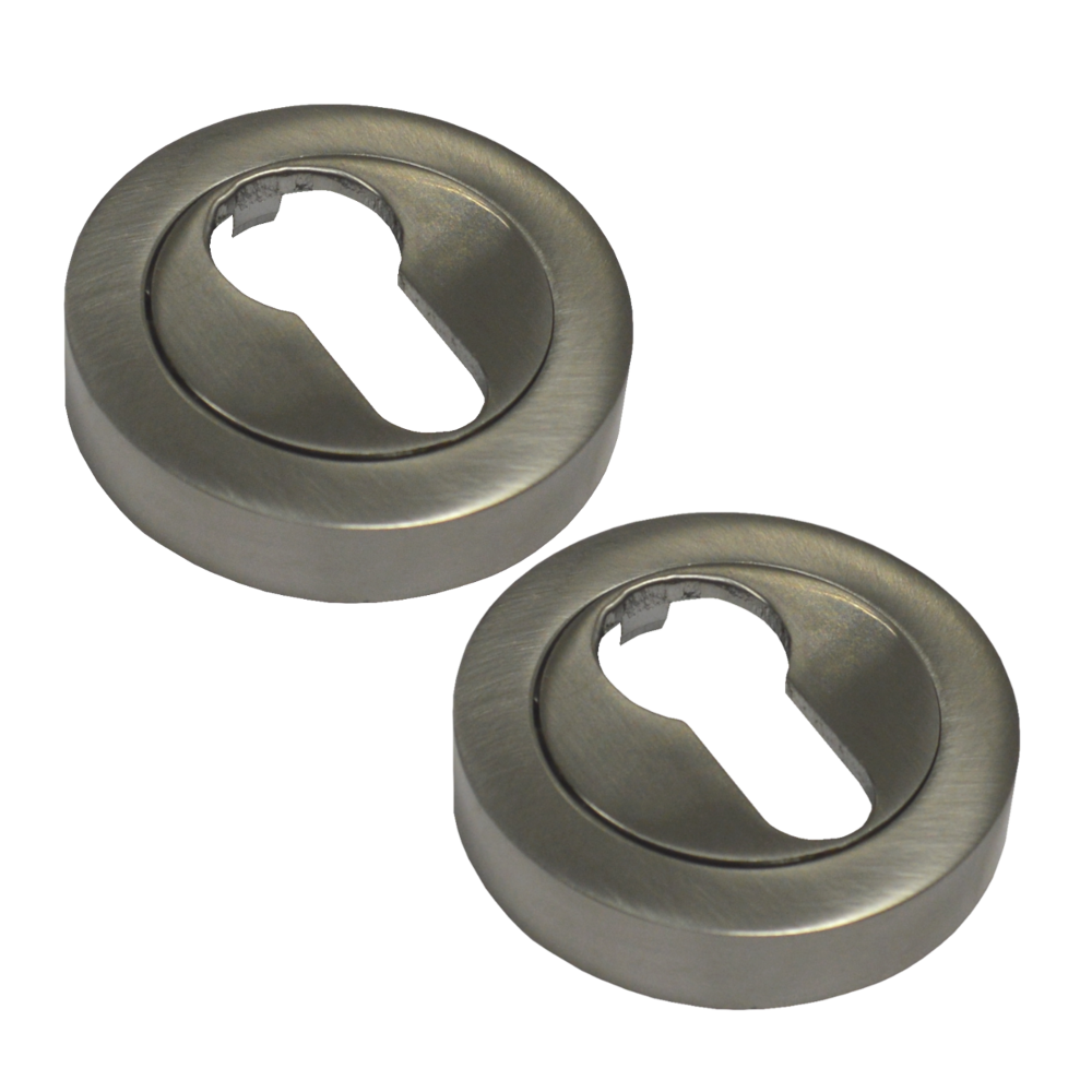 ASEC Vital Concealed Fixing Escutcheon Euro - Satin Chrome Plated