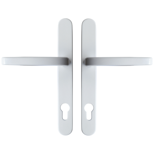 ASEC Vital Lever Long Backplate 211mm Screw Centres White