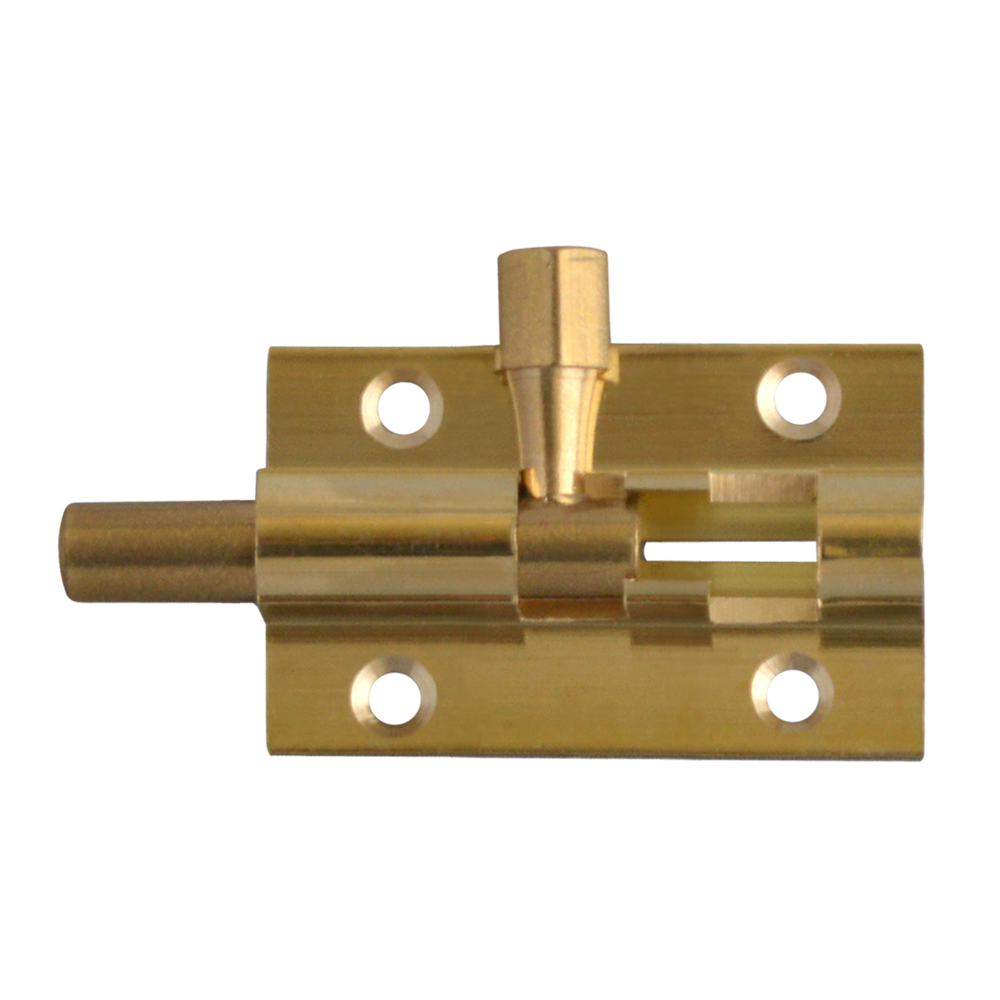 ASEC VITAL Brass 25mm Wide Straight Barrel Bolt 38mm - Polished Brass