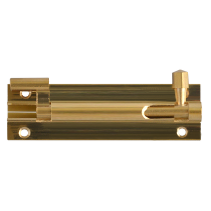 ASEC VITAL Brass 25mm Wide Necked Barrel Bolt 100mm - Polished Brass