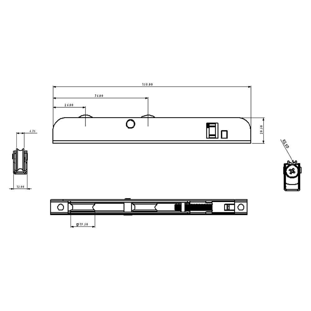 WINLOCK 1 Pair Of Patio Rollers