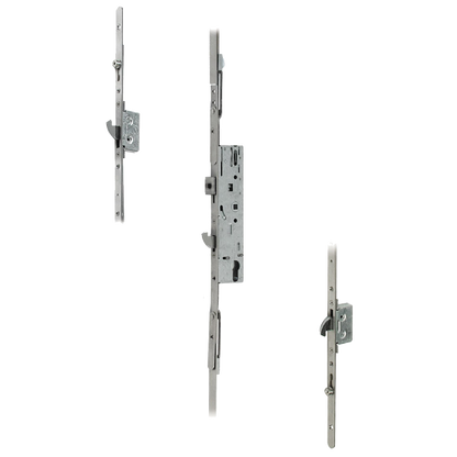 DOORMASTER Professional Lever Operated Latch & Hook - 2 Adjustable Hooks 2 Rollers (UPVC Door)