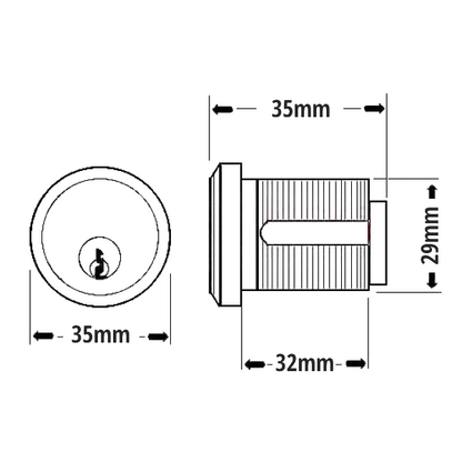 YALE 1133 Screw-In Cylinder