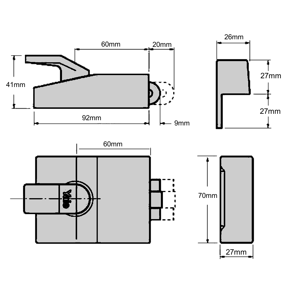 YALE 81 Rollerbolt Nightlatch