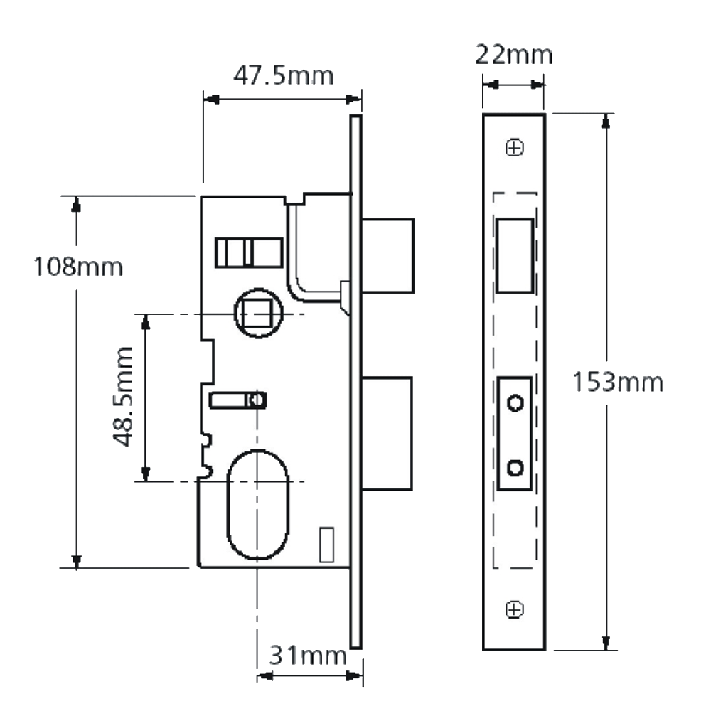 UNION L2214 Oval Sashcase