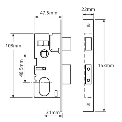 UNION L2214 Oval Sashcase