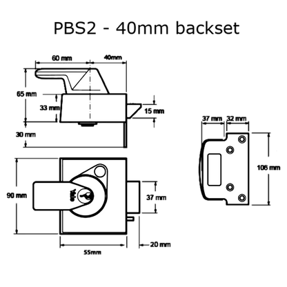 YALE PBS1 & PBS2 Auto Deadlocking Nightlatch