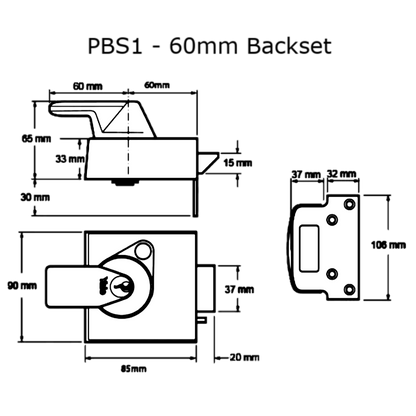 YALE PBS1 & PBS2 Auto Deadlocking Nightlatch