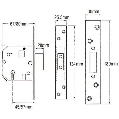 YALE PM562 5 Lever Deadlock