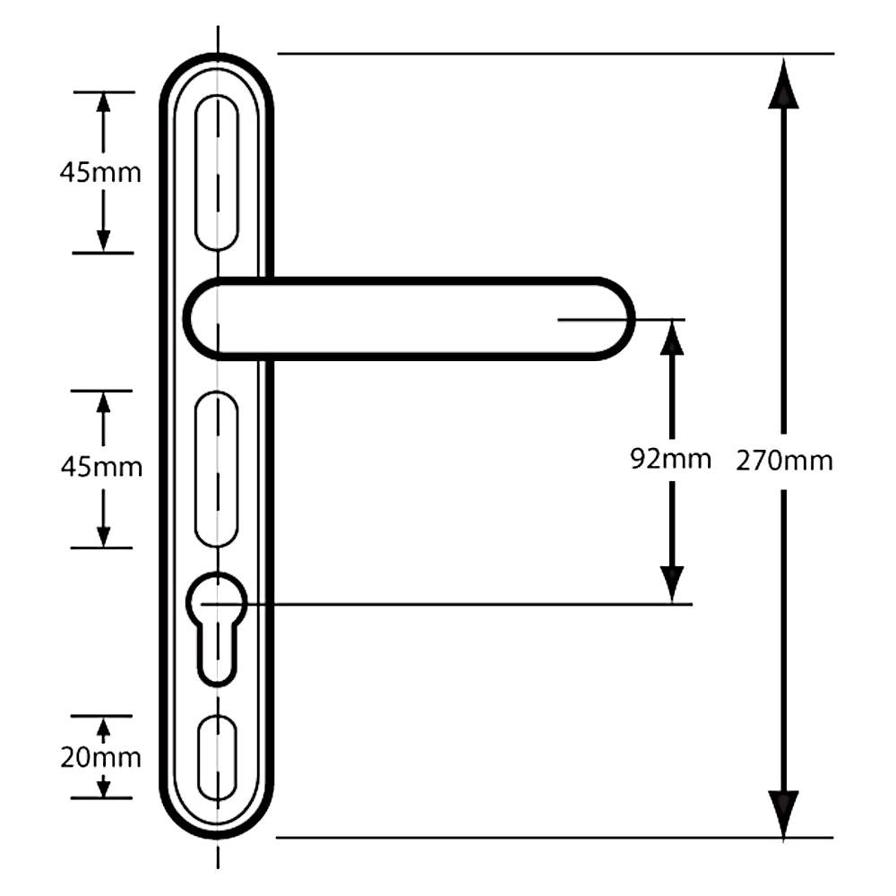 YALE UPVC Lever Door Furniture - Retro