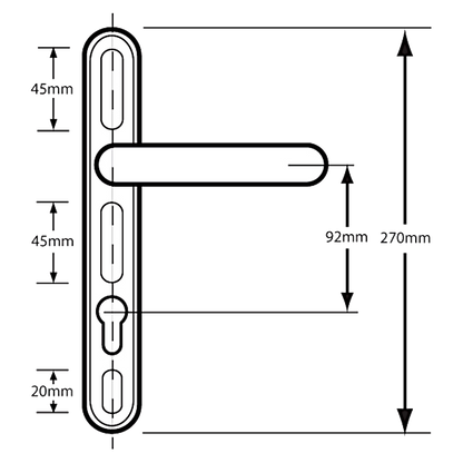 YALE UPVC Lever Door Furniture - Retro