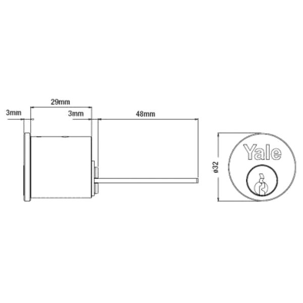 YALE X5 X-TECH Rim Cylinder