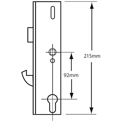 YALE YS170 Lever Operated Latch & Hookbolt Split Spindle Gearbox