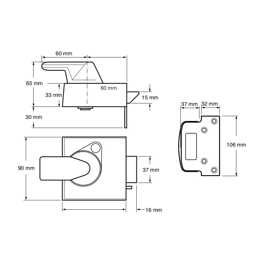 YALE PBS3 & PBS4 Auto Deadlocking Nightlatch